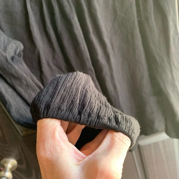 Women’s black Free People “Check on It” wrap top size medium - Picture 5 of 9